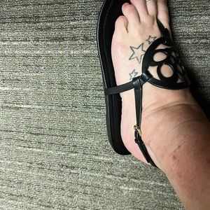 Coach Black Jaci Sandals 8 1/2